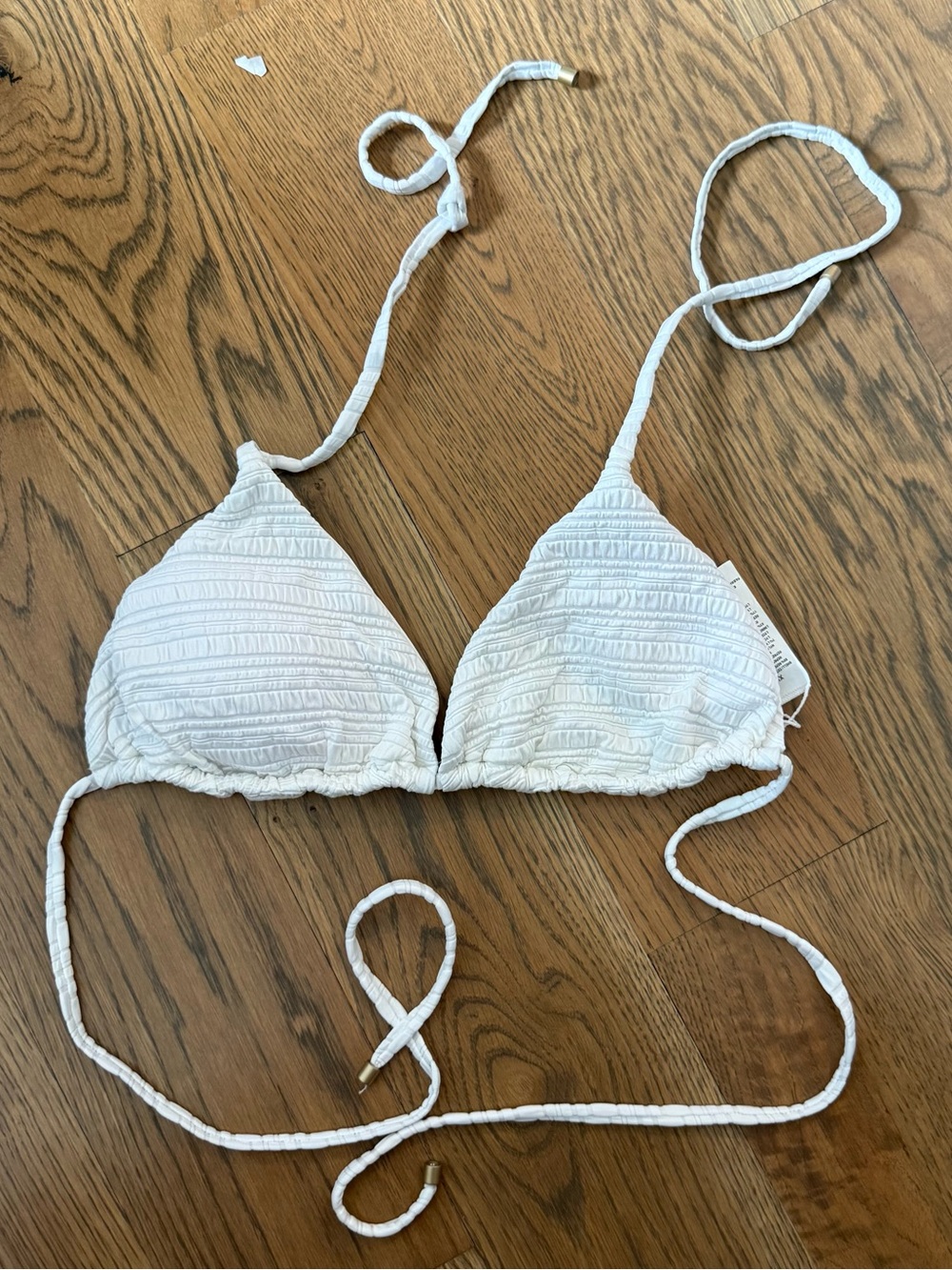 Vitamin a white textured top